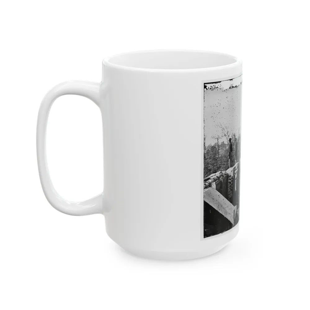 Atlanta, Georgia. Sherman's Men In Confederate Fort East Of Atlanta (U.S. Civil War) White Coffee Mug-Go Mug Yourself