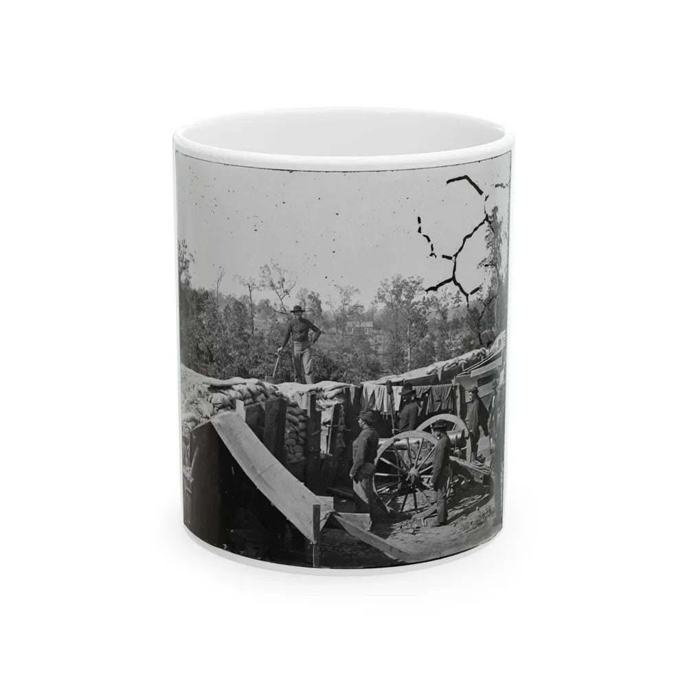 Atlanta, Georgia. Sherman's Men In Confederate Fort (U.S. Civil War) White Coffee Mug-11oz-Go Mug Yourself