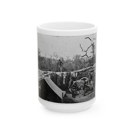 Atlanta, Georgia. Sherman's Men In Confederate Fort (U.S. Civil War) White Coffee Mug-15oz-Go Mug Yourself