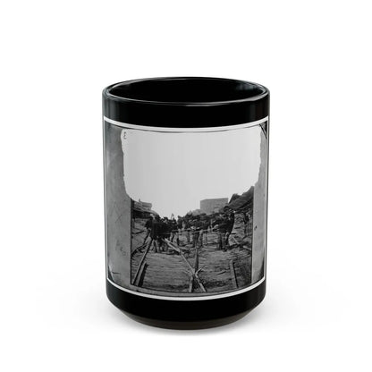 Atlanta, Georgia. Sherman's Men Tearing Up Railroad Track (U.S. Civil War) Black Coffee Mug-15oz-Go Mug Yourself