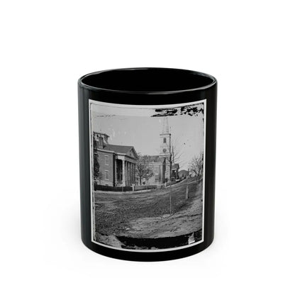 Atlanta, Georgia. Street In Atlanta (House Next To Church Used As Sherman's Headquarters (U.S. Civil War) Black Coffee Mug-11oz-Go Mug Yourself