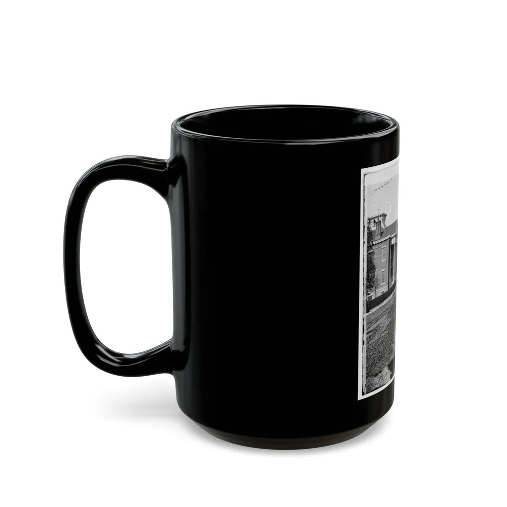 Atlanta, Georgia. Street In Atlanta (House Next To Church Used As Sherman's Headquarters (U.S. Civil War) Black Coffee Mug-Go Mug Yourself