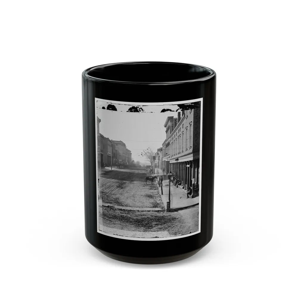 Atlanta, Georgia. Street View (U.S. Civil War) Black Coffee Mug-15oz-Go Mug Yourself