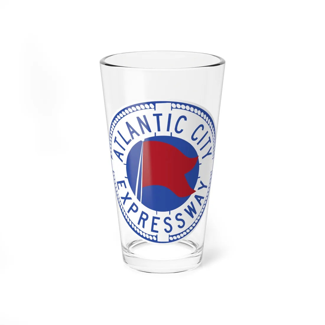 Atlantic City Expressway (New Jersey) (Road Sign) Pint Glass 16oz 16oz - Go Mug Yourself