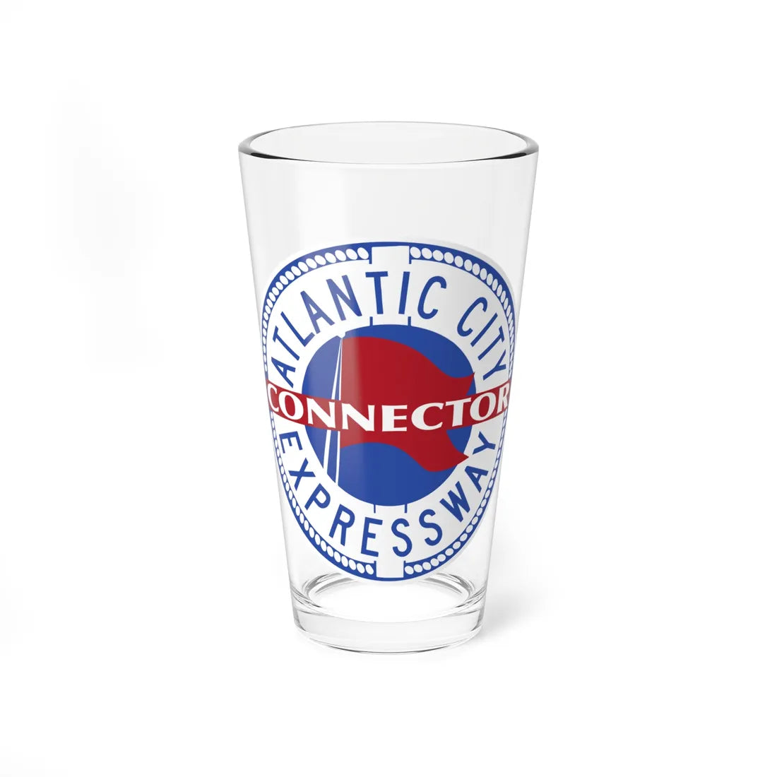 Atlantic City Expy Connector (New Jersey) (Road Sign) Pint Glass 16oz 16oz - Go Mug Yourself