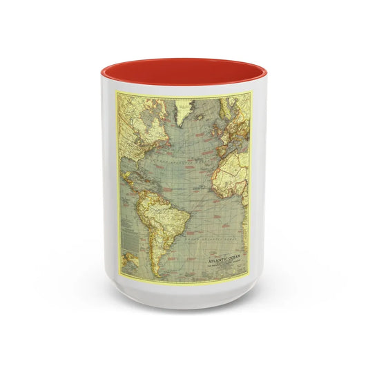 Atlantic Ocean (1939) (Map) Accent Coffee Mug-15oz-Red-Go Mug Yourself