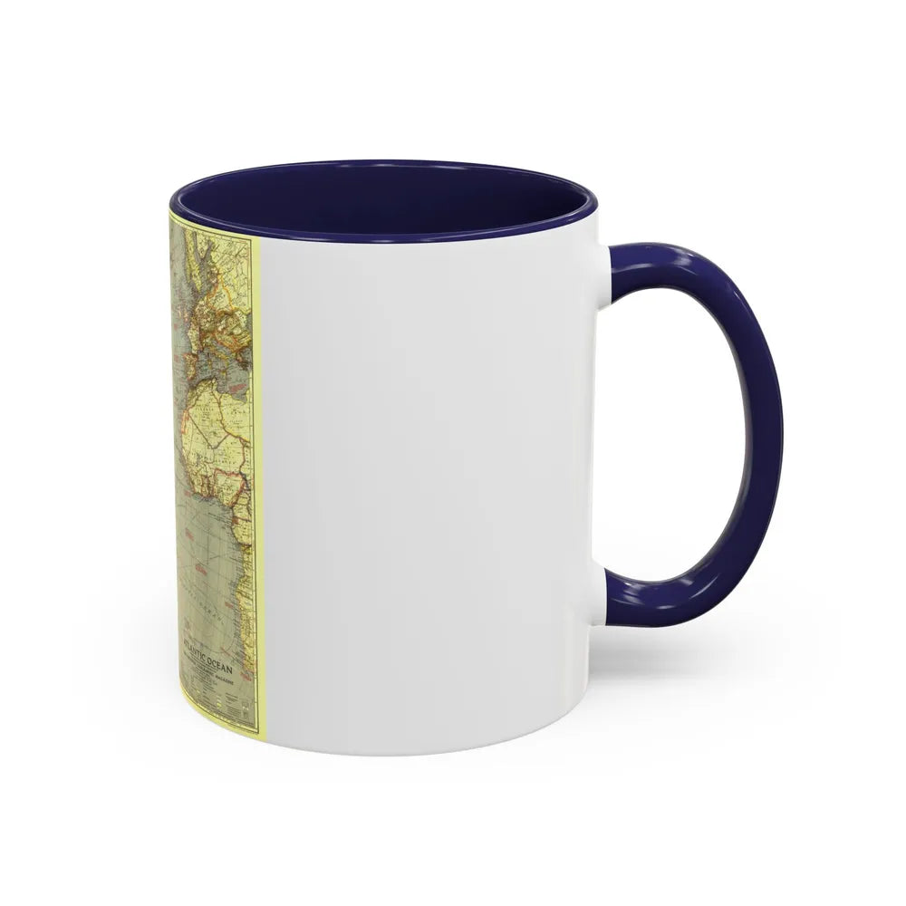 Atlantic Ocean (1939) (Map) Accent Coffee Mug-Go Mug Yourself