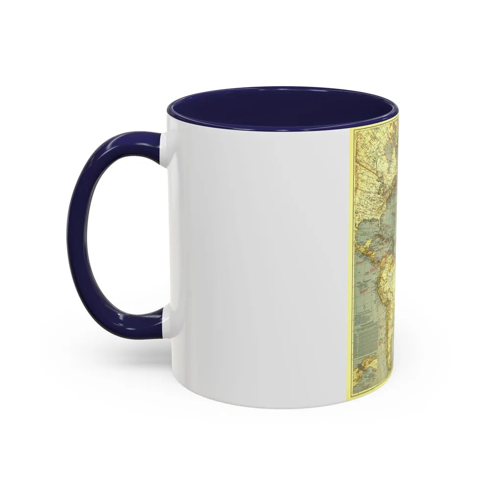 Atlantic Ocean (1939) (Map) Accent Coffee Mug-Go Mug Yourself