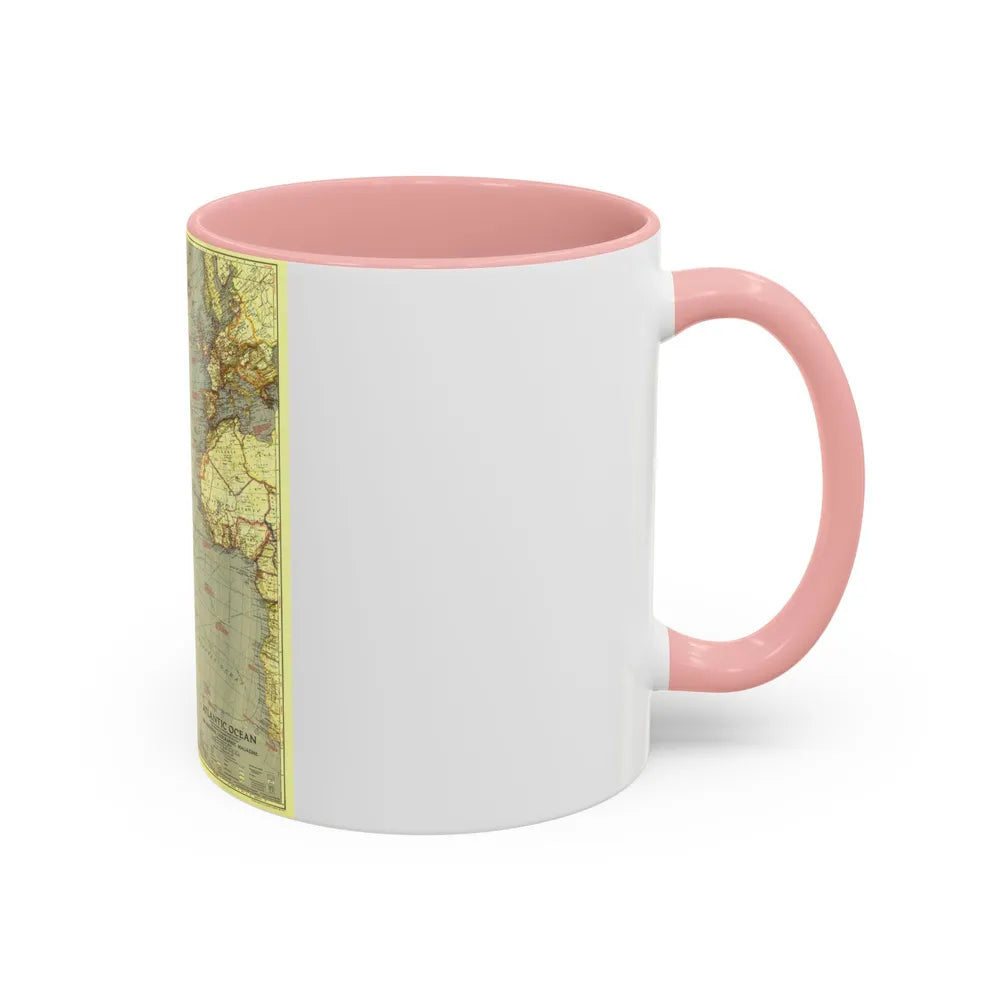 Atlantic Ocean (1939) (Map) Accent Coffee Mug-Go Mug Yourself