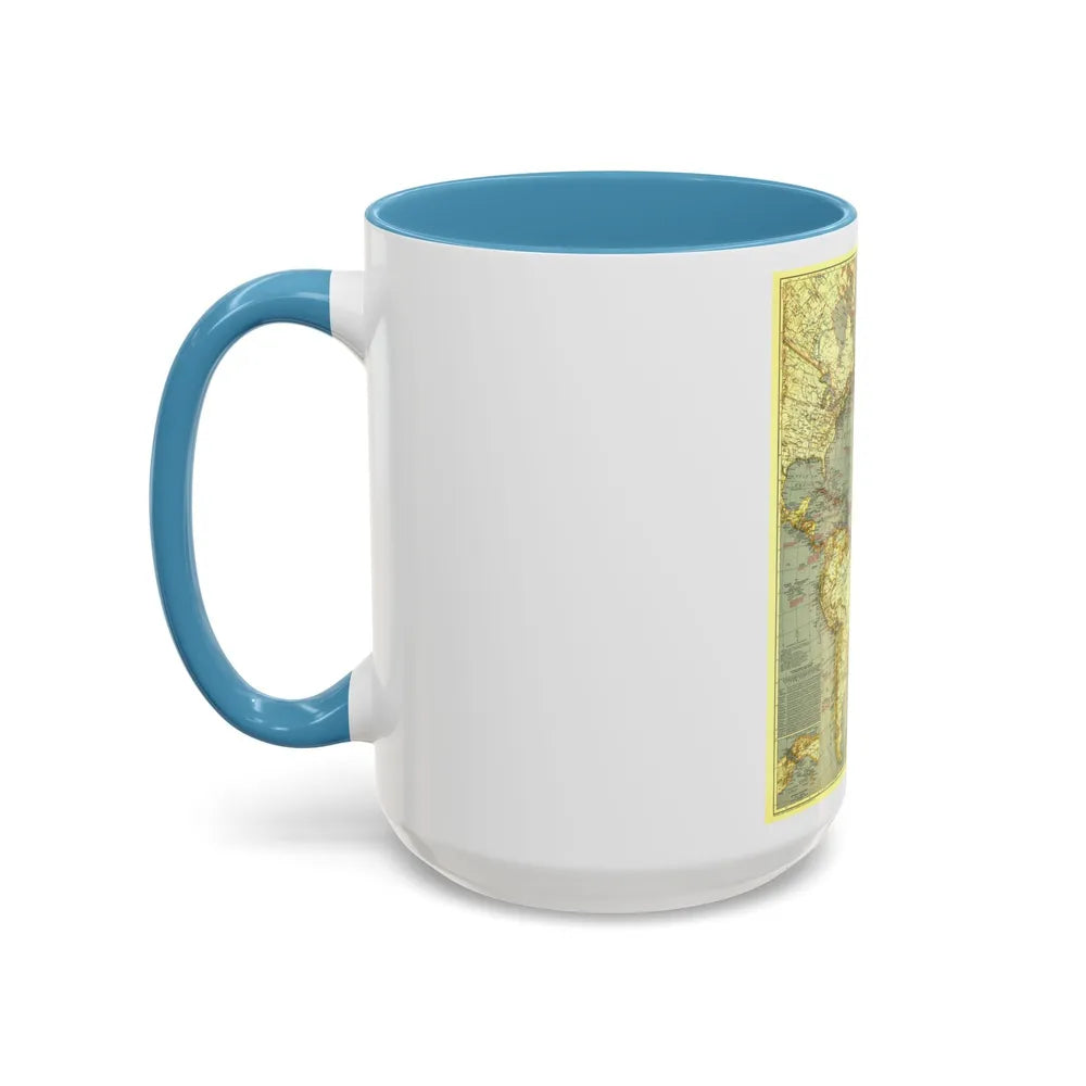 Atlantic Ocean (1939) (Map) Accent Coffee Mug-Go Mug Yourself