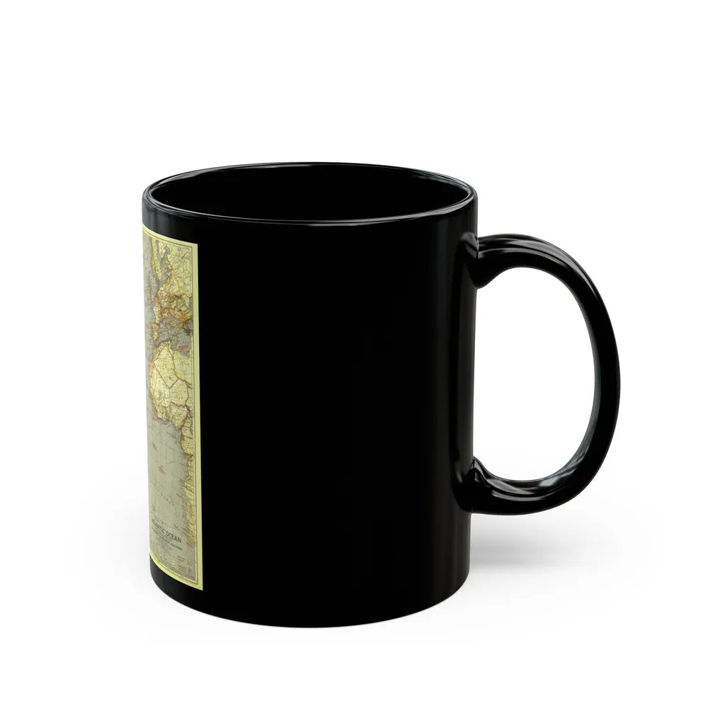 Atlantic Ocean (1939) (Map) Black Coffee Mug-Go Mug Yourself