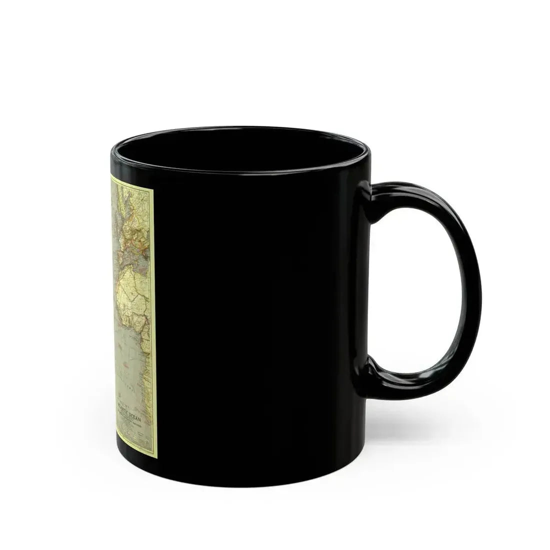 Atlantic Ocean (1939) (Map) Black Coffee Mug - Go Mug Yourself