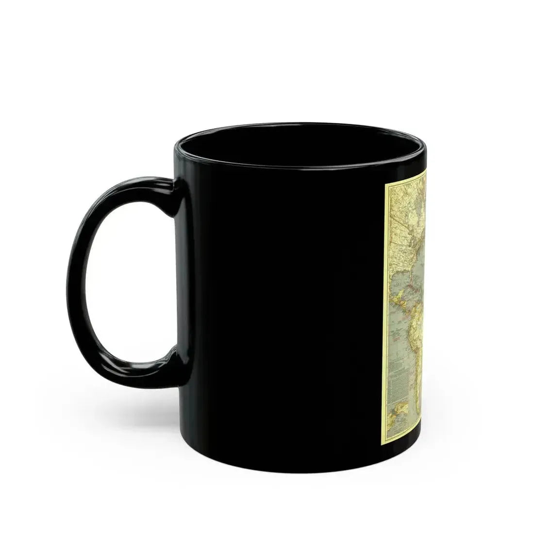 Atlantic Ocean (1939) (Map) Black Coffee Mug - Go Mug Yourself