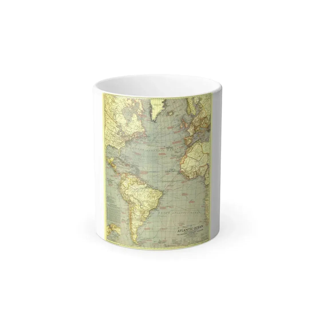 Atlantic Ocean (1939) (Map) Color Changing Mug 11oz Default Title - Go Mug Yourself