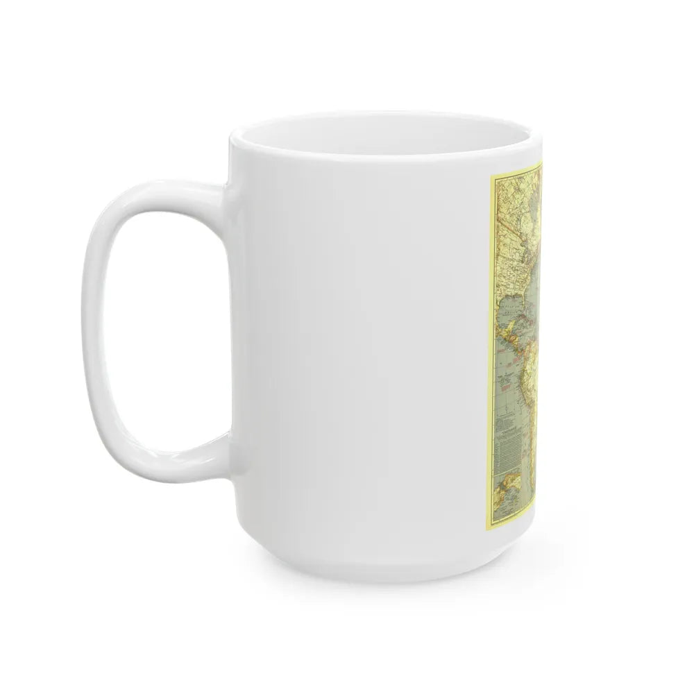 Atlantic Ocean (1939) (Map) White Coffee Mug-Go Mug Yourself