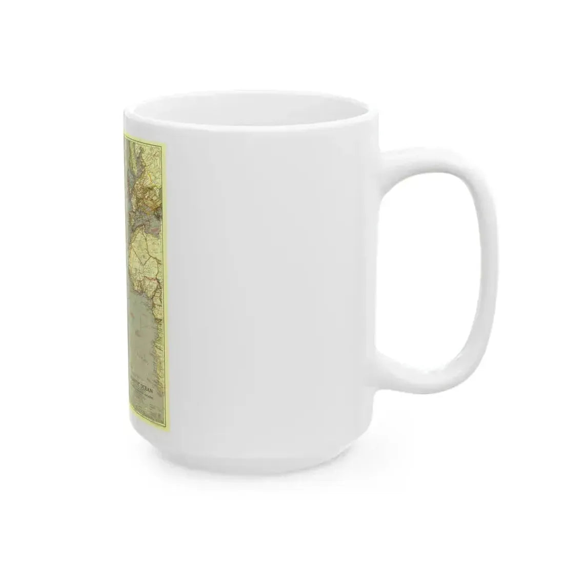 Atlantic Ocean (1939) (Map) White Coffee Mug - Go Mug Yourself