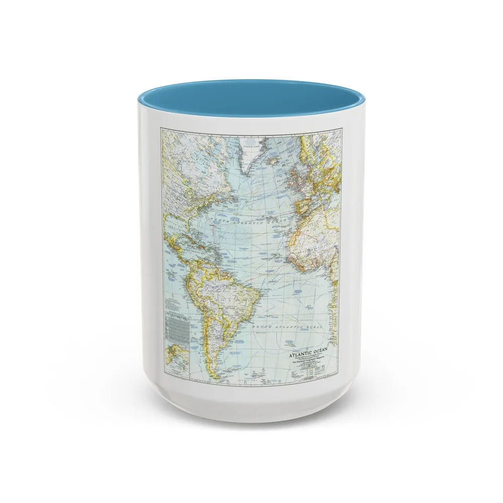 Atlantic Ocean (1941) (Map) Accent Coffee Mug-15oz-Light Blue-Go Mug Yourself