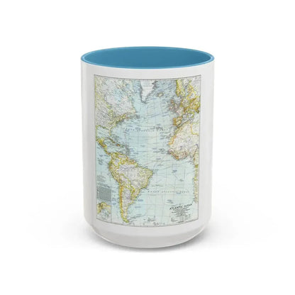 Atlantic Ocean (1941) (Map) Accent Coffee Mug 15oz Light Blue - Go Mug Yourself
