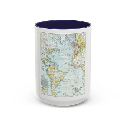 Atlantic Ocean (1941) (Map) Accent Coffee Mug-15oz-Navy-Go Mug Yourself