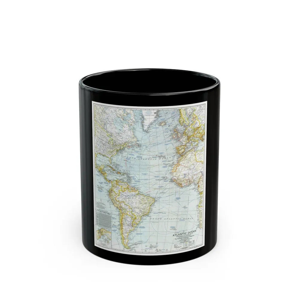 Atlantic Ocean (1941) (Map) Black Coffee Mug-11oz-Go Mug Yourself