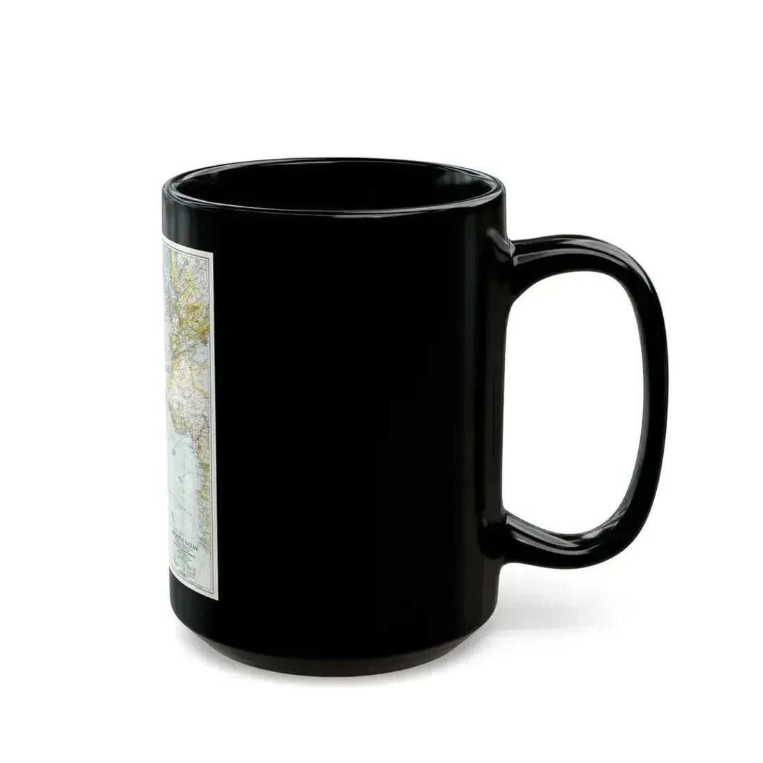 Atlantic Ocean (1941) (Map) Black Coffee Mug - Go Mug Yourself