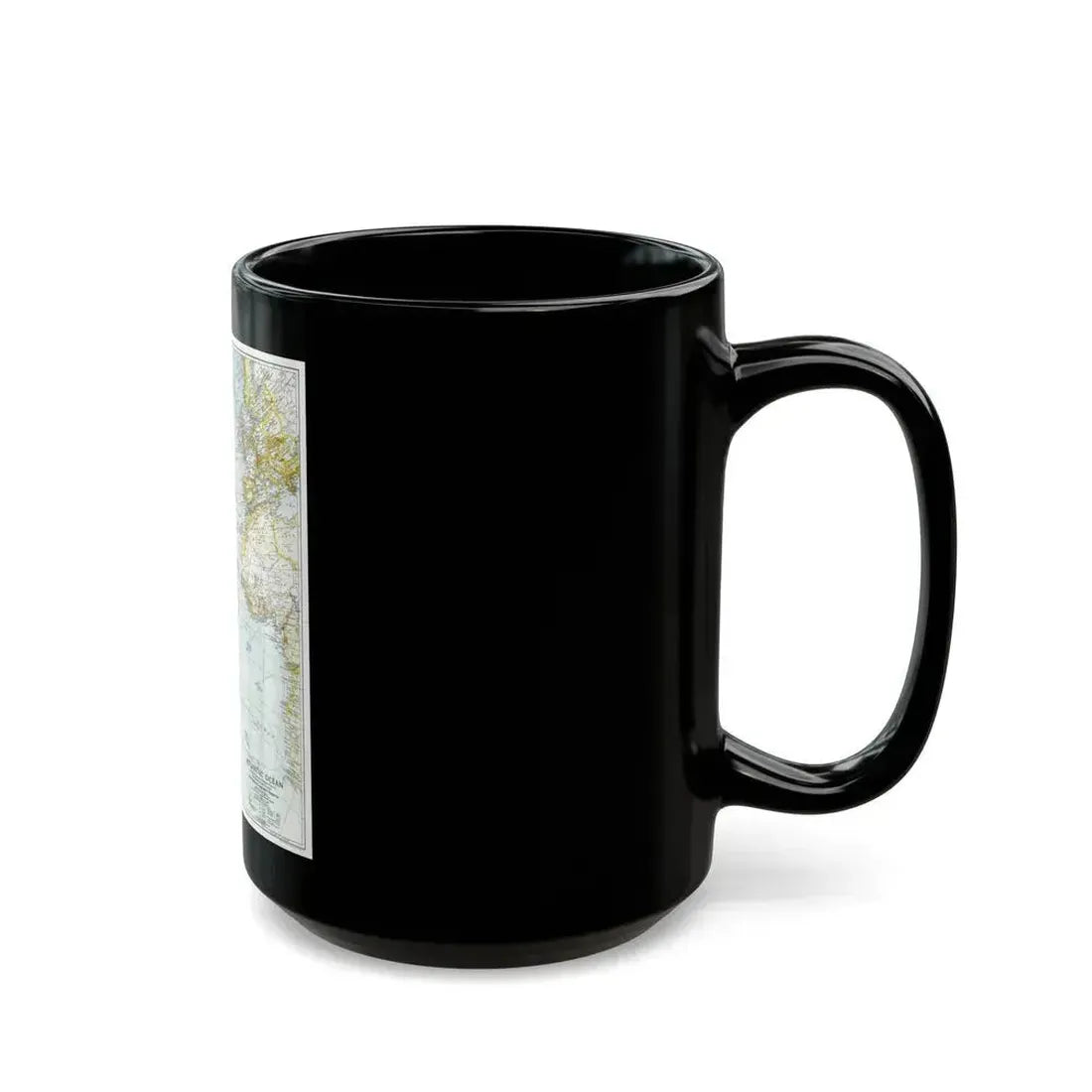 Atlantic Ocean (1941) (Map) Black Coffee Mug - Go Mug Yourself