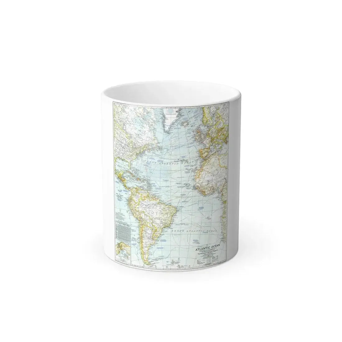 Atlantic Ocean (1941) (Map) Color Changing Mug 11oz Default Title - Go Mug Yourself