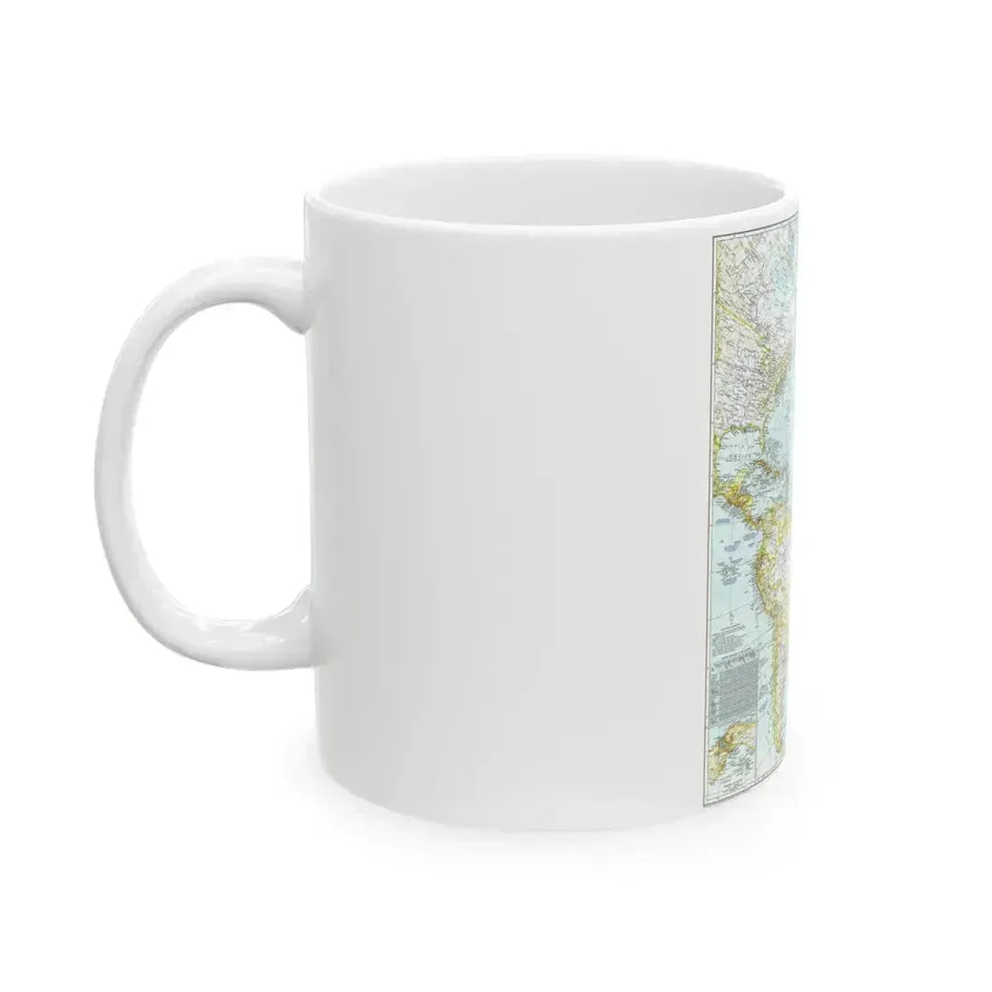 Atlantic Ocean (1941) (Map) White Coffee Mug - Go Mug Yourself