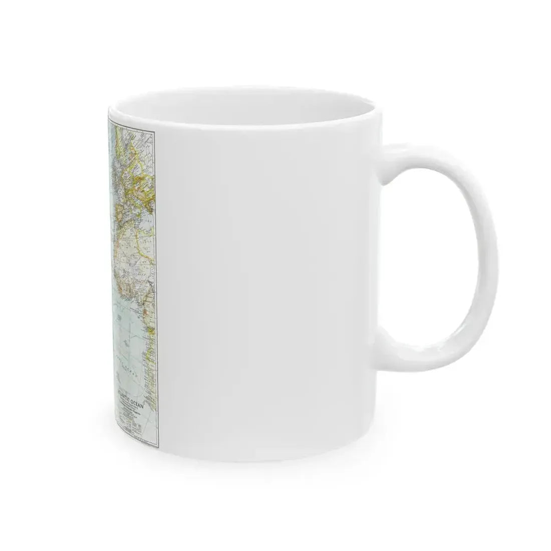 Atlantic Ocean (1941) (Map) White Coffee Mug - Go Mug Yourself