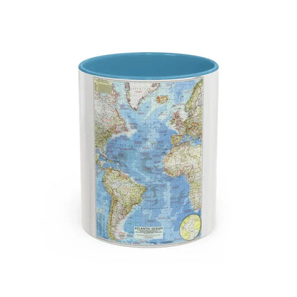 Atlantic Ocean (1955) (Map) Accent Coffee Mug 11oz Light Blue - Go Mug Yourself