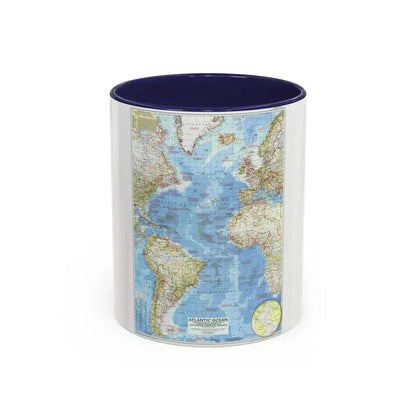 Atlantic Ocean (1955) (Map) Accent Coffee Mug 11oz Navy - Go Mug Yourself