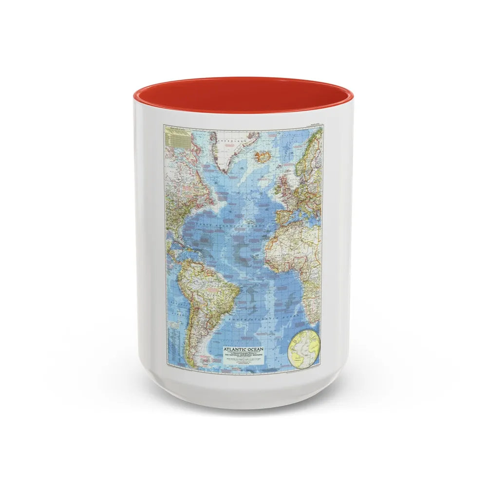 Atlantic Ocean (1955) (Map) Accent Coffee Mug-15oz-Red-Go Mug Yourself