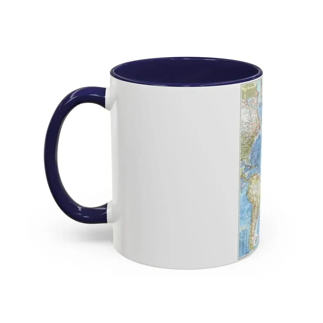 Atlantic Ocean (1955) (Map) Accent Coffee Mug - Go Mug Yourself