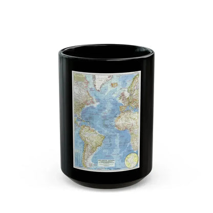 Atlantic Ocean (1955) (Map) Black Coffee Mug 15oz - Go Mug Yourself
