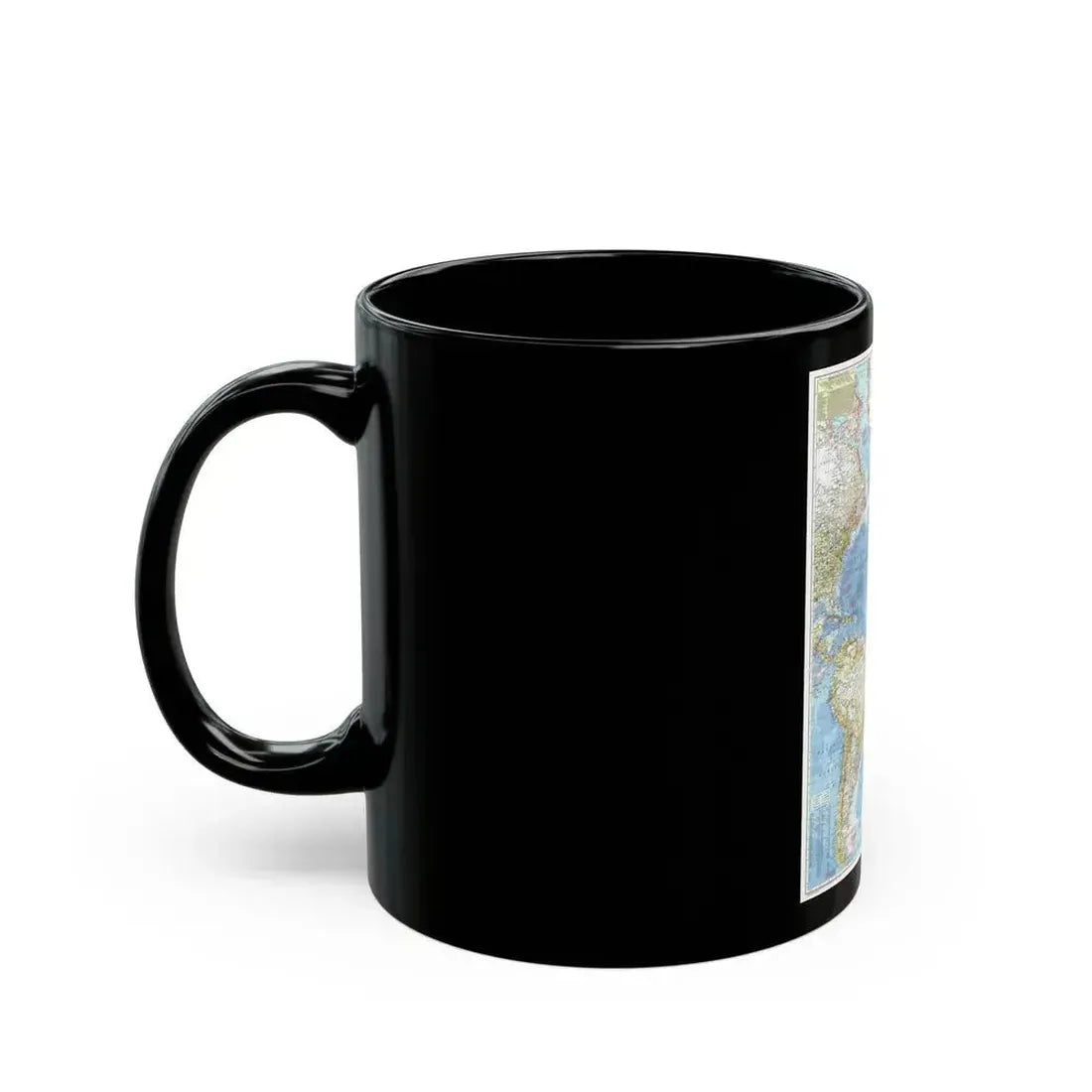 Atlantic Ocean (1955) (Map) Black Coffee Mug - Go Mug Yourself