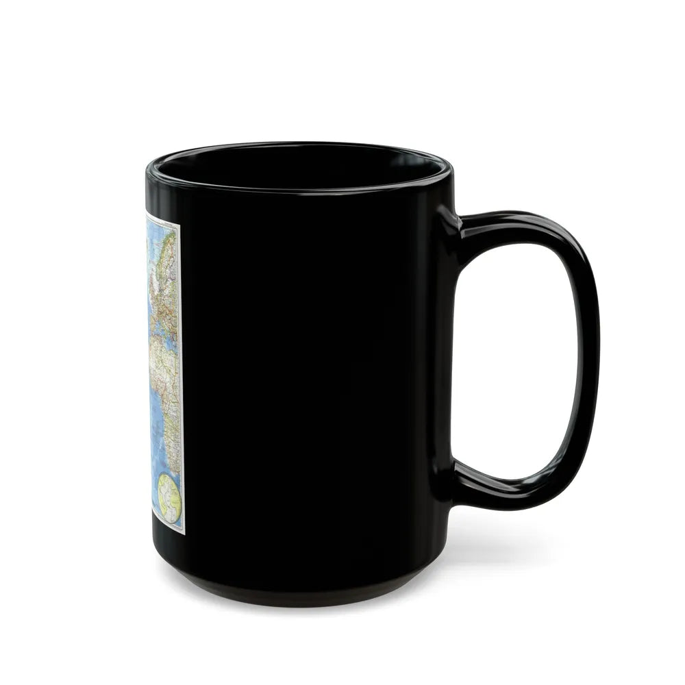 Atlantic Ocean (1955) (Map) Black Coffee Mug-Go Mug Yourself