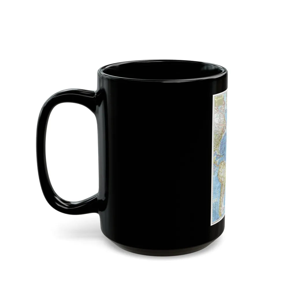 Atlantic Ocean (1955) (Map) Black Coffee Mug-Go Mug Yourself