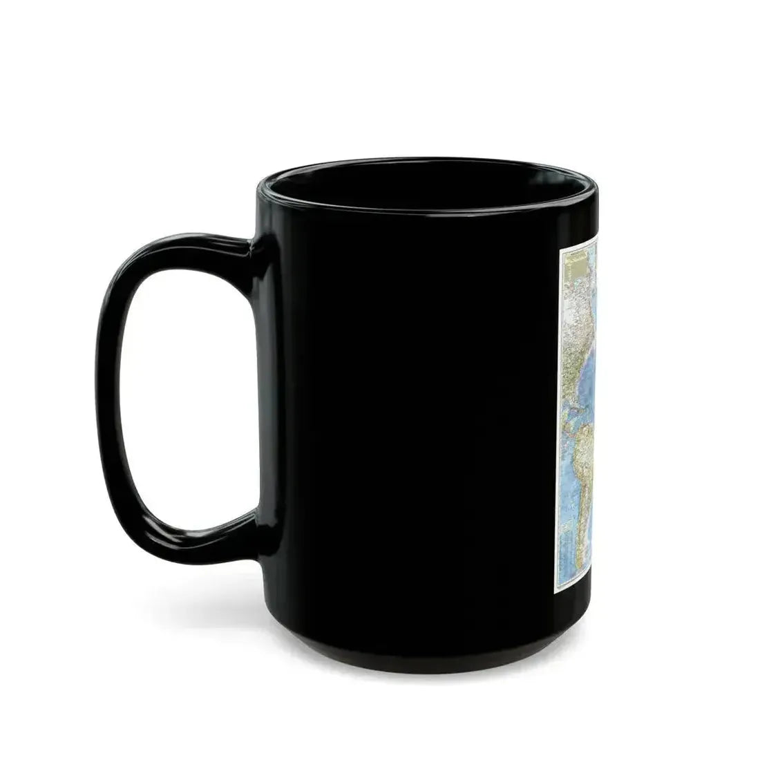 Atlantic Ocean (1955) (Map) Black Coffee Mug - Go Mug Yourself
