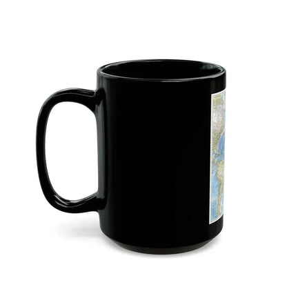 Atlantic Ocean (1955) (Map) Black Coffee Mug - Go Mug Yourself