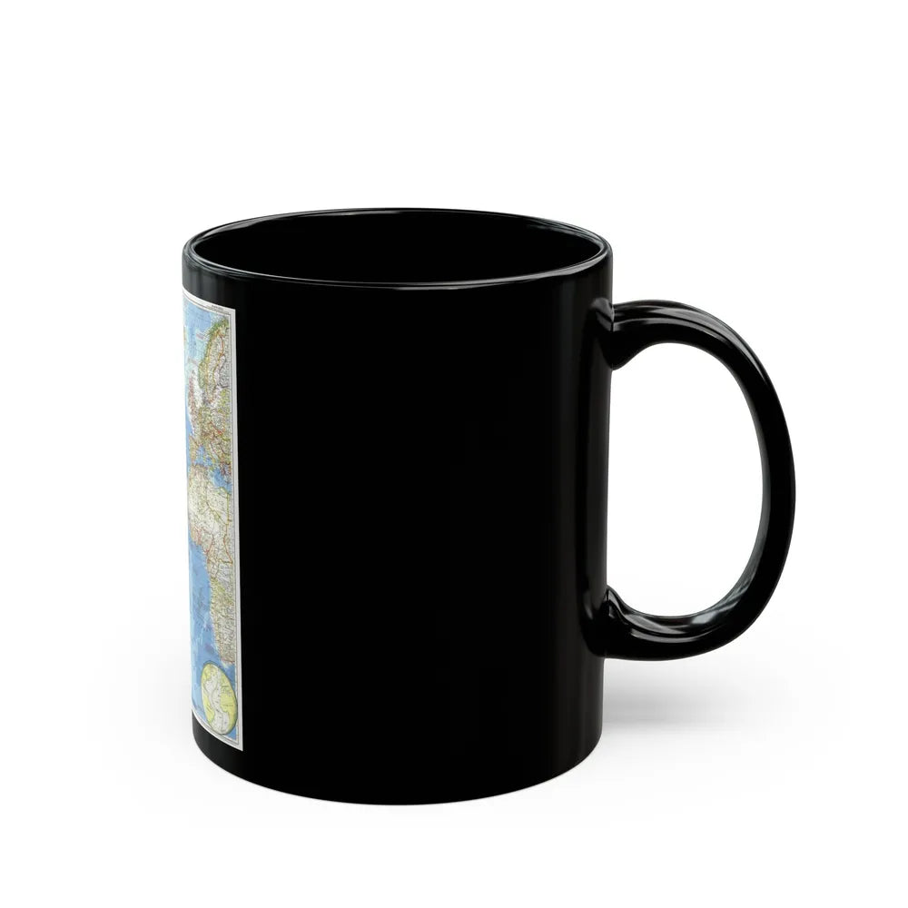 Atlantic Ocean (1955) (Map) Black Coffee Mug-Go Mug Yourself