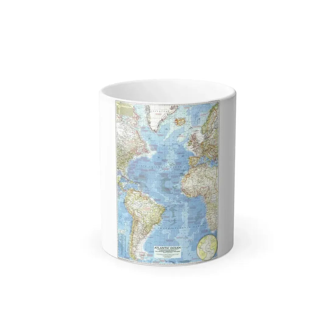 Atlantic Ocean (1955) (Map) Color Changing Mug 11oz Default Title - Go Mug Yourself