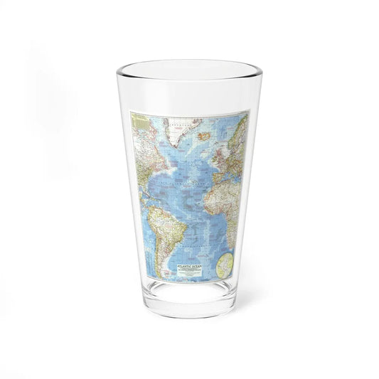 Atlantic Ocean (1955) (Map) Pint Glass 16oz-16oz-Go Mug Yourself