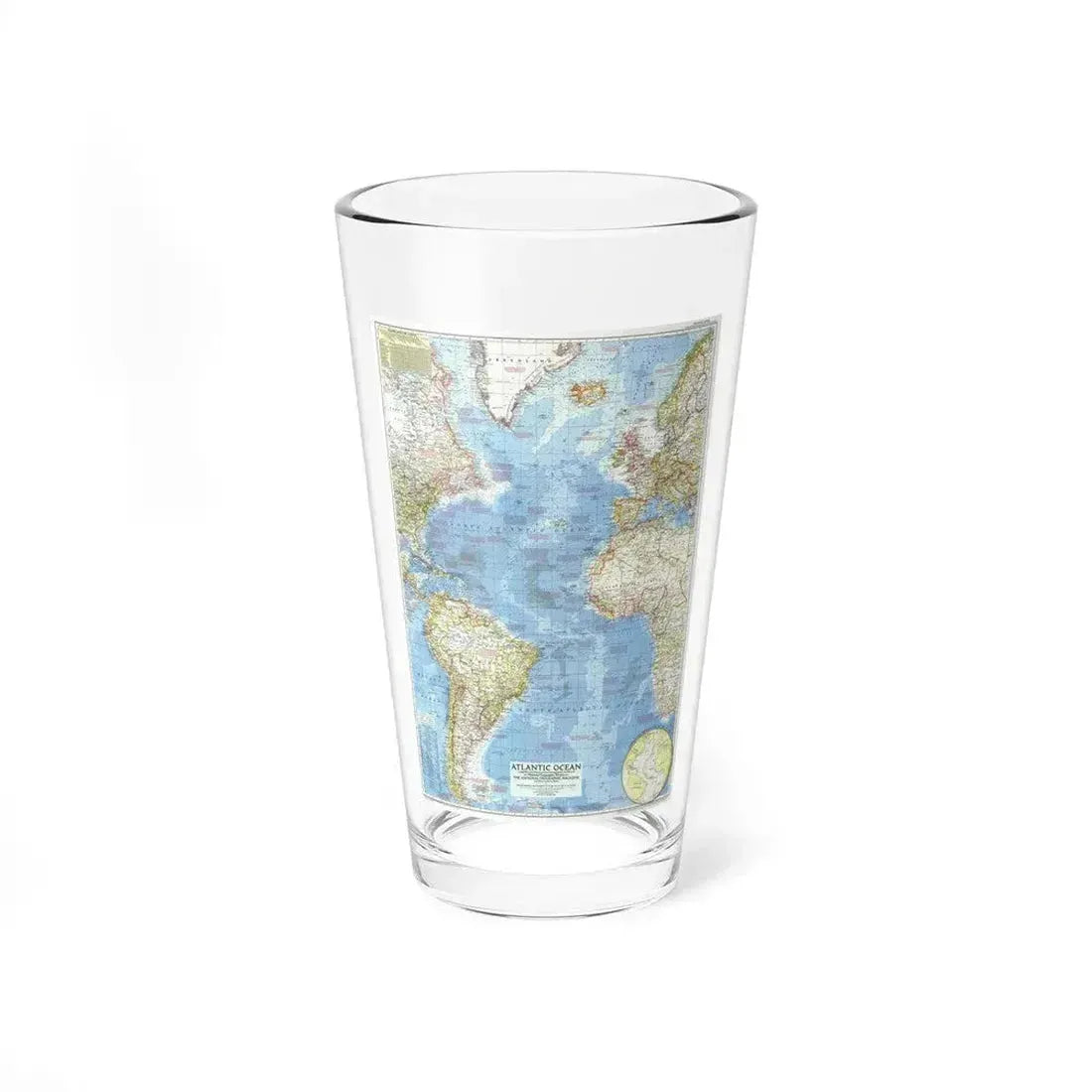 Atlantic Ocean (1955) (Map) Pint Glass 16oz - Go Mug Yourself