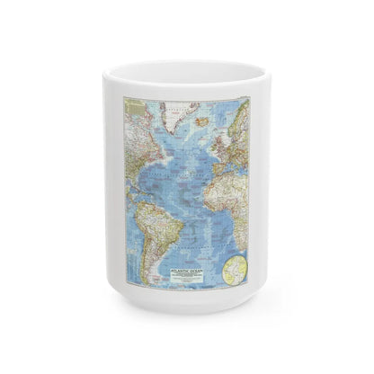 Atlantic Ocean (1955) (Map) White Coffee Mug-15oz-Go Mug Yourself