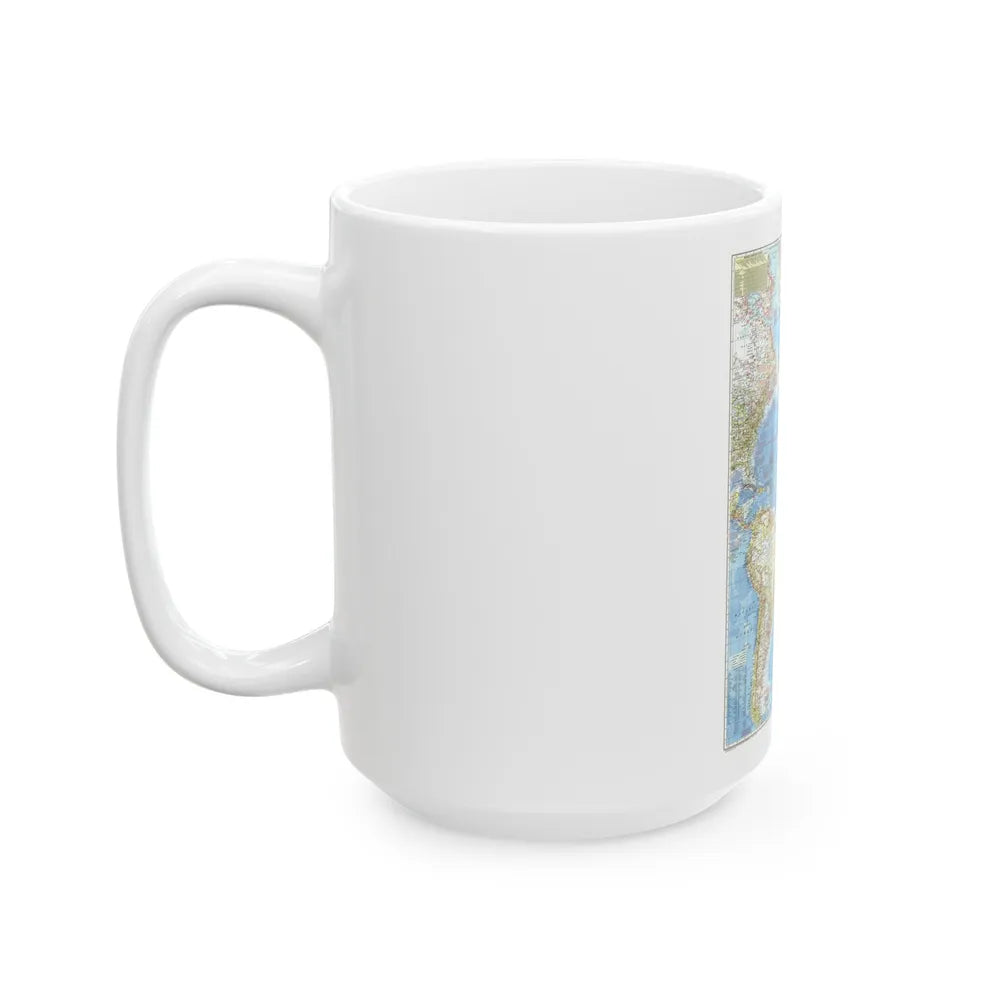 Atlantic Ocean (1955) (Map) White Coffee Mug-Go Mug Yourself