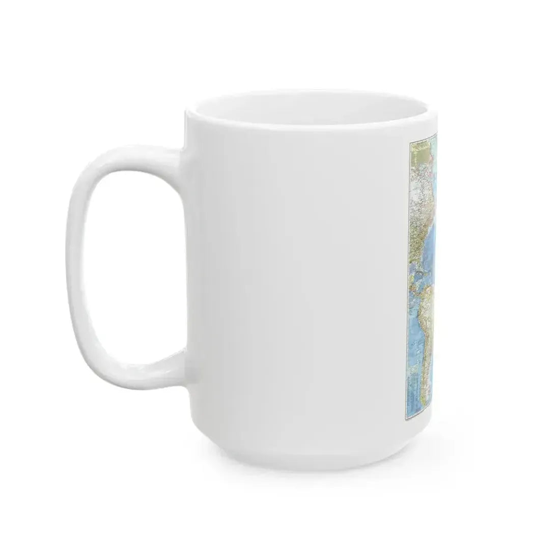 Atlantic Ocean (1955) (Map) White Coffee Mug - Go Mug Yourself