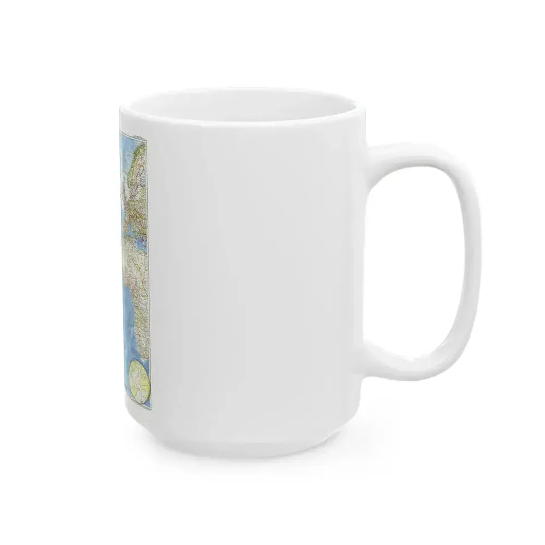 Atlantic Ocean (1955) (Map) White Coffee Mug - Go Mug Yourself