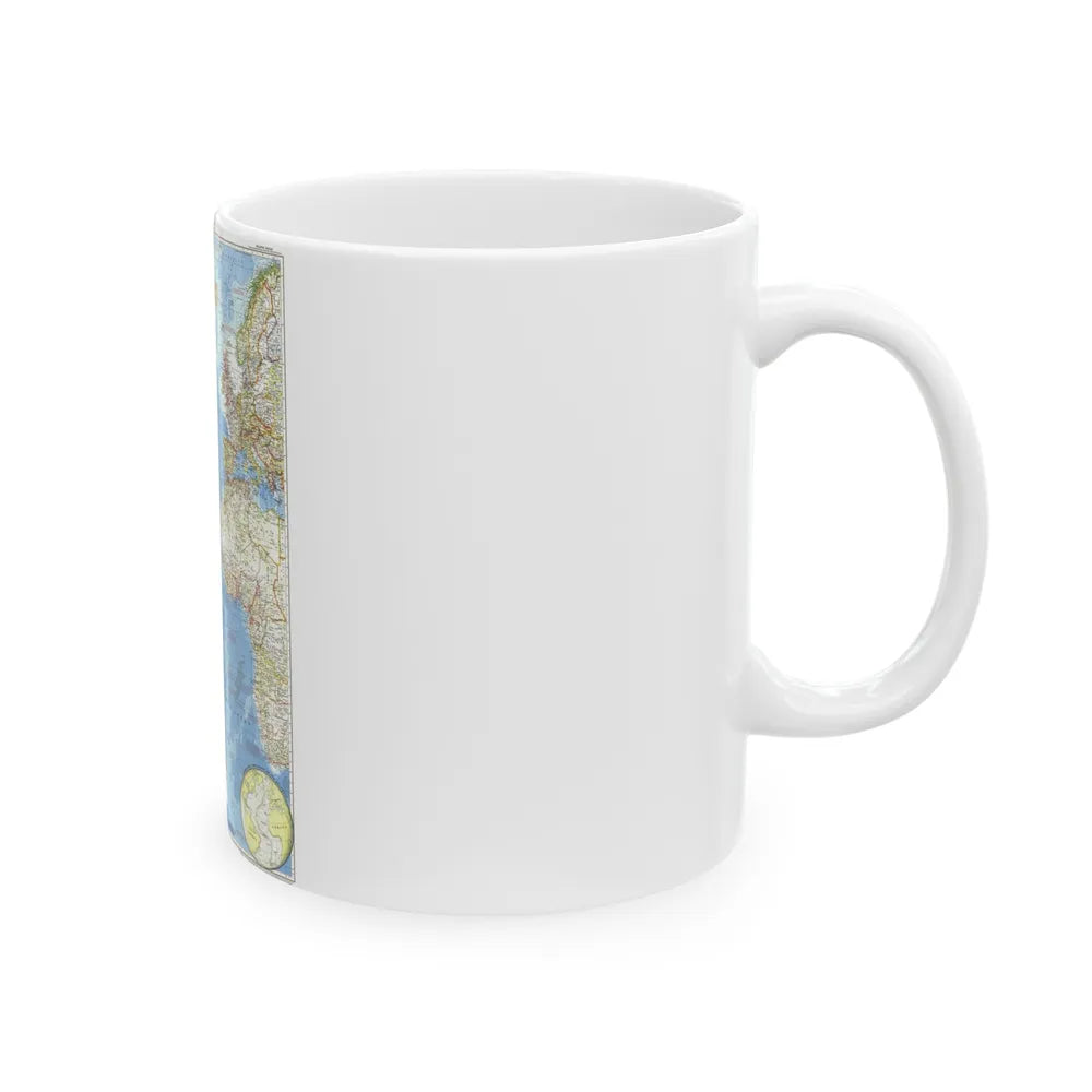 Atlantic Ocean (1955) (Map) White Coffee Mug-Go Mug Yourself