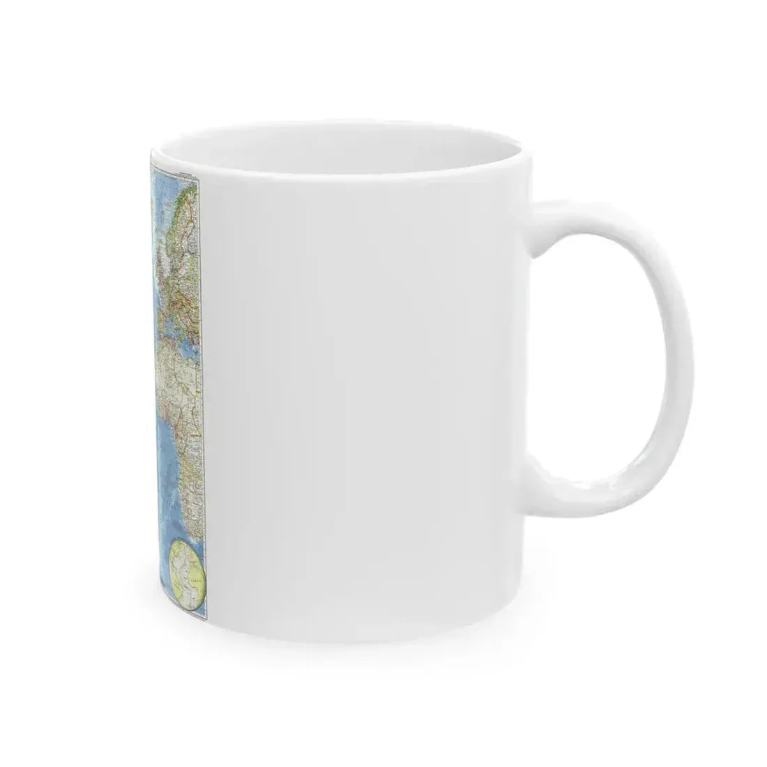 Atlantic Ocean (1955) (Map) White Coffee Mug - Go Mug Yourself