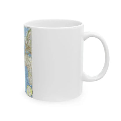 Atlantic Ocean (1955) (Map) White Coffee Mug - Go Mug Yourself